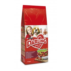 Суха храна за кучета PURINA DARLING говеждо, пилешко и зеленчуци 15кг.